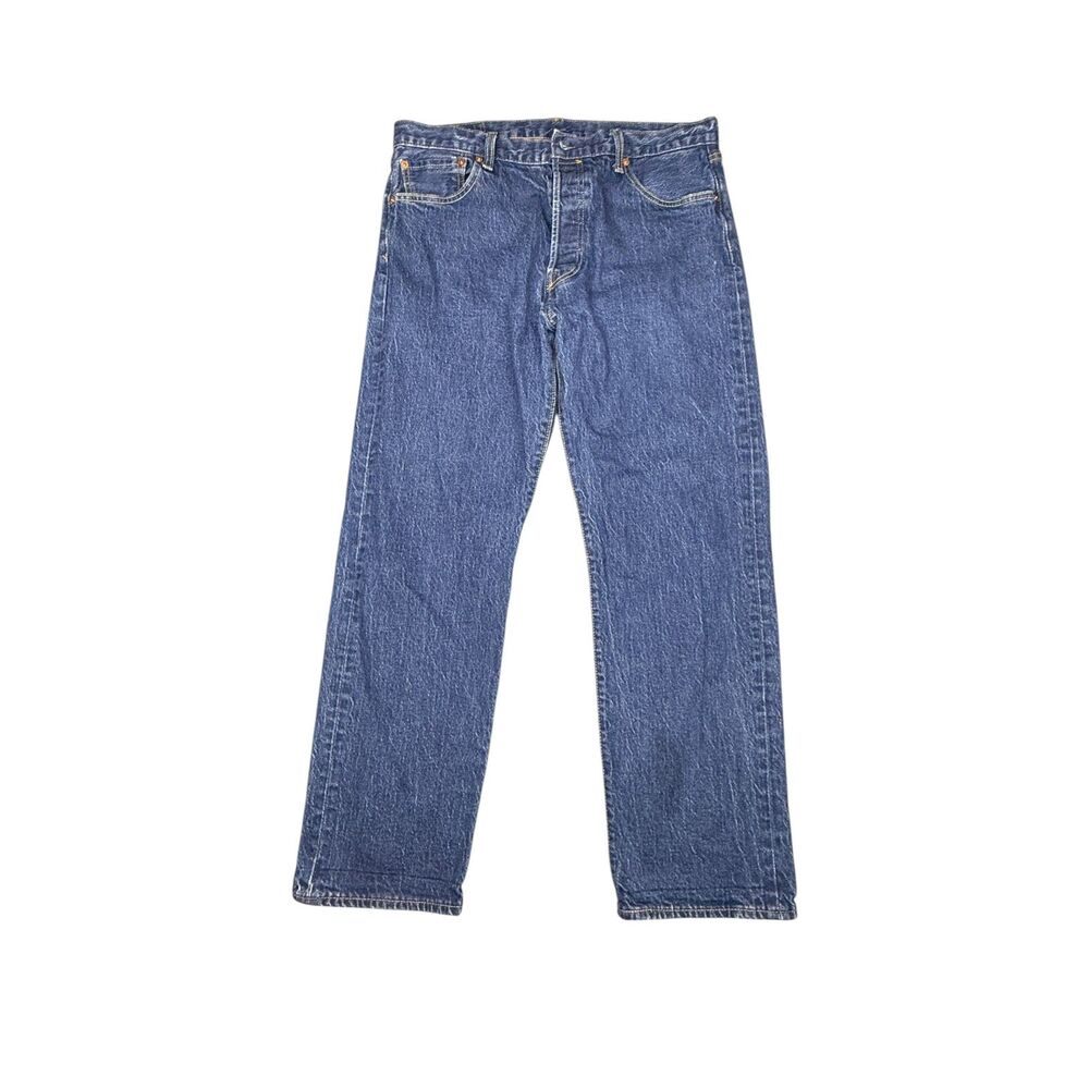 Levi’s 501 ‘93 Straight Fit Jeans Mens 36x30 Premium Big E Button Fly Blue Denim